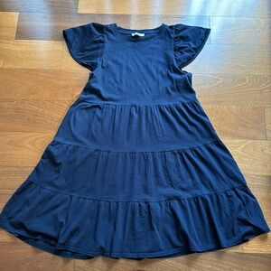 JCrew- Knit Broken-in-Jersey-Tiered Mini Dress